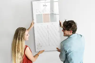 Planner magnético de apagar a seco para uso diário