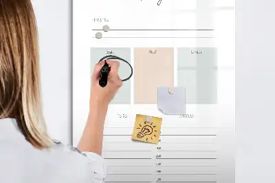 Planner magnético de apagar a seco para uso diário