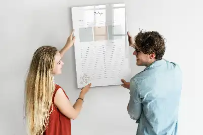 Planner magnético de apagar a seco para uso diário