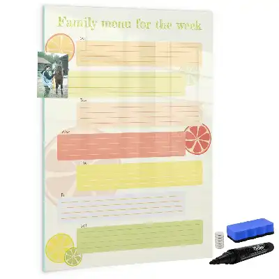 Quadro magnético de apagar a seco planner de menu