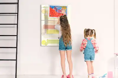 Quadro magnético de apagar a seco planner de menu
