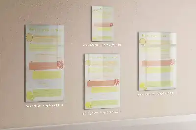 Quadro magnético de apagar a seco planner de menu