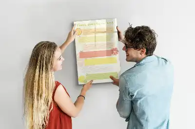 Quadro magnético de apagar a seco planner de menu