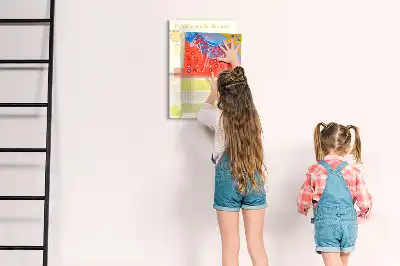 Quadro magnético de apagar a seco planner de menu