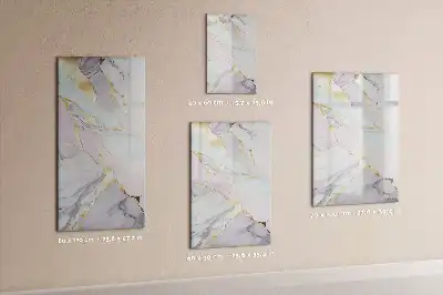 Quadro magnético de apagar a seco com acabamento decorativo em mármore