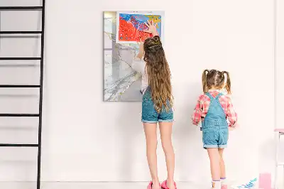 Quadro magnético de apagar a seco com acabamento decorativo em mármore