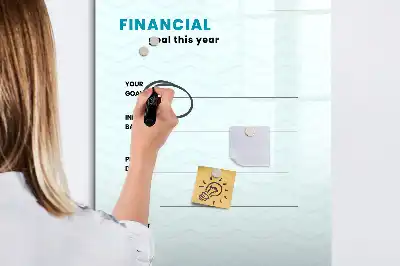 Planner financeiro quadro magnético de apagar a seco