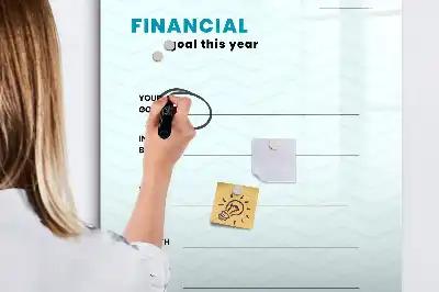 Planner financeiro quadro magnético de apagar a seco