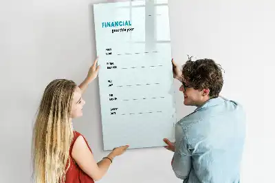 Planner financeiro quadro magnético de apagar a seco
