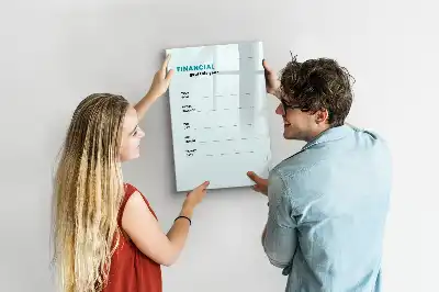 Planner financeiro quadro magnético de apagar a seco