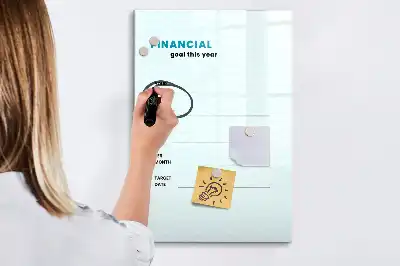 Planner financeiro quadro magnético de apagar a seco