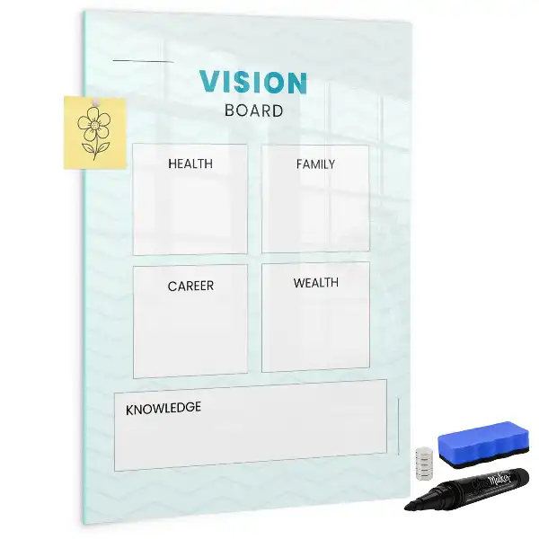 Quadro magnético de apagar a seco planner de saúde