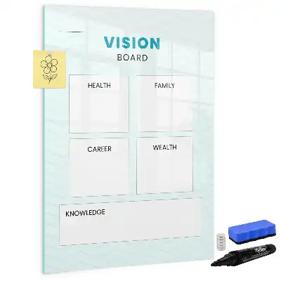 Quadro magnético de apagar a seco planner de saúde