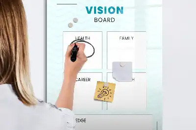 Quadro magnético de apagar a seco planner de saúde