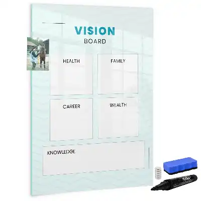 Quadro magnético de apagar a seco planner de saúde