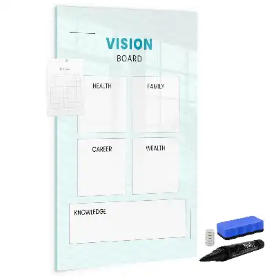 Quadro magnético de apagar a seco planner de saúde