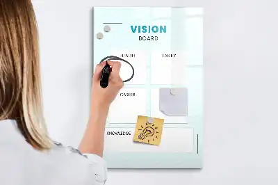 Quadro magnético de apagar a seco planner de saúde