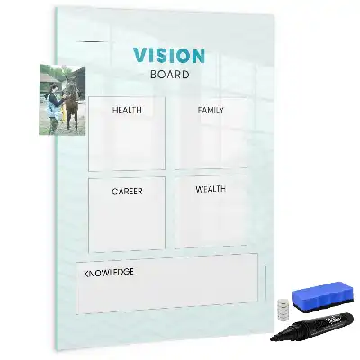 Quadro magnético de apagar a seco planner de saúde