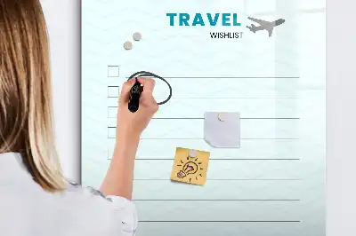 Quadro magnético de apagar a seco planner de viagem
