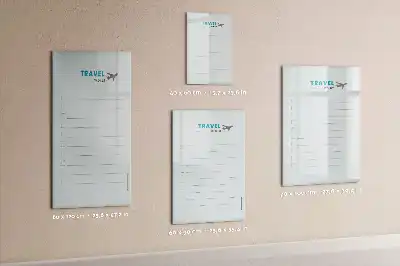 Quadro magnético de apagar a seco planner de viagem