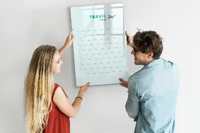 Quadro magnético de apagar a seco planner de viagem