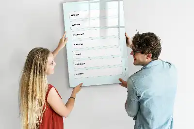 Quadro magnético de apagar a seco planner semanal