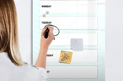 Quadro magnético de apagar a seco planner semanal