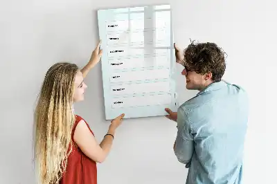 Quadro magnético de apagar a seco planner semanal