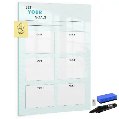 Planner de objetivos magnético quadro de apagar a seco
