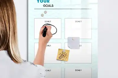 Planner de objetivos magnético quadro de apagar a seco