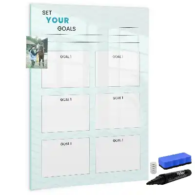Planner de objetivos magnético quadro de apagar a seco