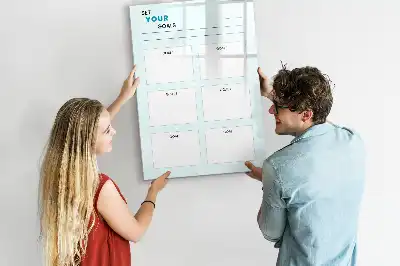 Planner de objetivos magnético quadro de apagar a seco