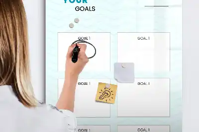 Planner de objetivos magnético quadro de apagar a seco