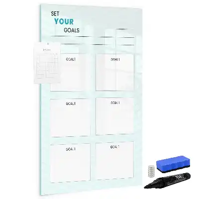 Planner de objetivos magnético quadro de apagar a seco