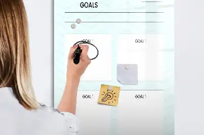 Planner de objetivos magnético quadro de apagar a seco
