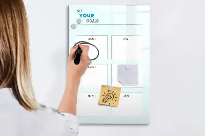 Planner de objetivos magnético quadro de apagar a seco