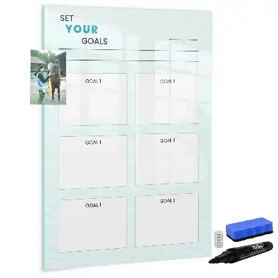 Planner de objetivos magnético quadro de apagar a seco