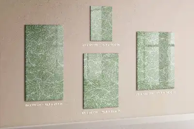 Quadro magnético de apagar a seco com estampa de folhas grandes