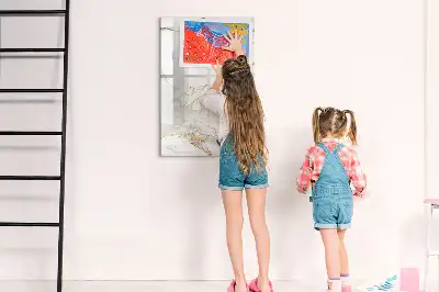 Quadro magnético de apagar a seco com acabamento decorativo em mármore