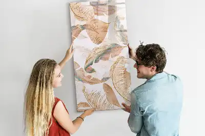 Quadro magnético de apagar a seco com estampa de penas de pássaro