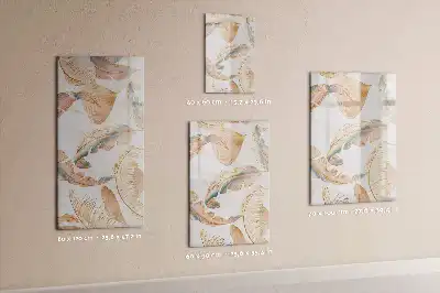 Quadro magnético de apagar a seco com estampa de penas de pássaro