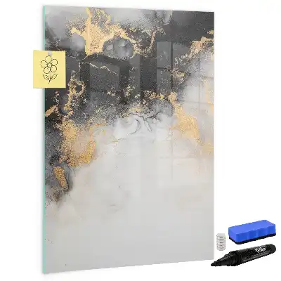 Quadro magnético de apagar a seco com estampa de abstração de mármore