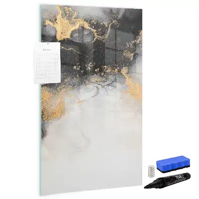 Quadro magnético de apagar a seco com estampa de abstração de mármore