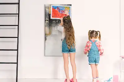 Quadro magnético de apagar a seco com estampa de abstração de mármore