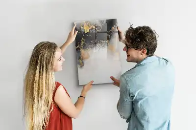 Quadro magnético de apagar a seco com estampa de abstração de mármore