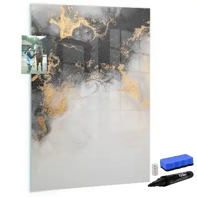 Quadro magnético de apagar a seco com estampa de abstração de mármore