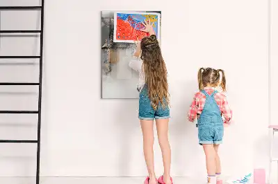 Quadro magnético de apagar a seco com estampa de abstração de mármore