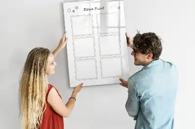 Quadro magnético de apagar a seco mural de visão