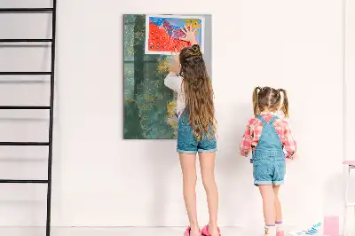Quadro magnético de apagar a seco com padrão decorativo