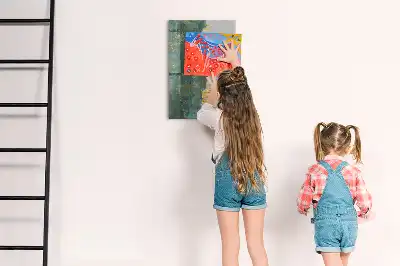 Quadro magnético de apagar a seco com padrão decorativo
